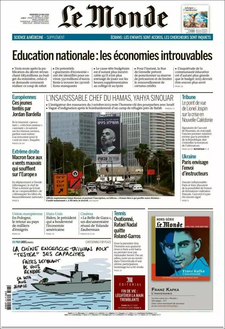 Prima-pagina-le monde-edizione-di-oggi-29-05-2024